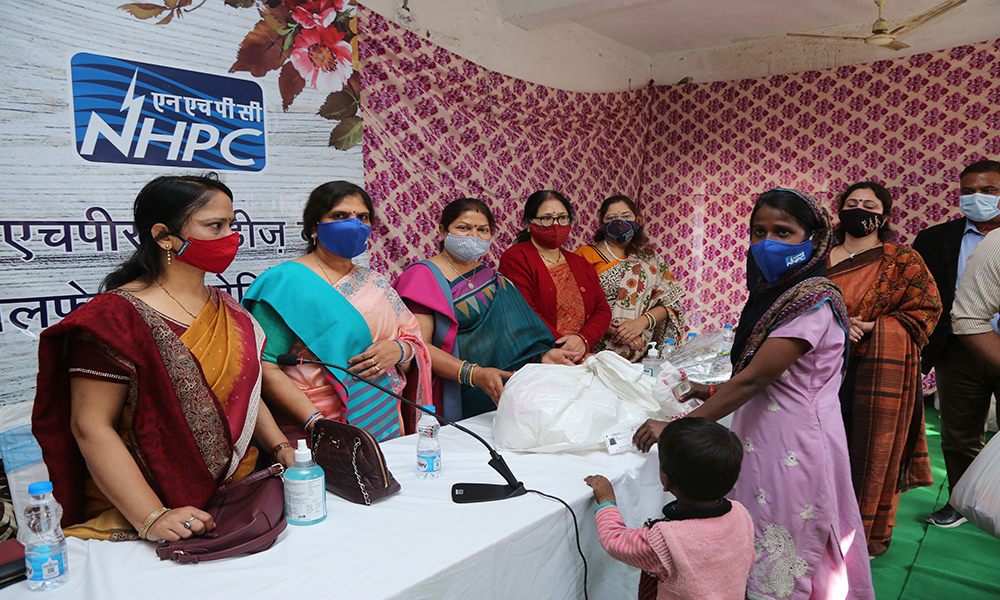 NHPC Ladies Welfare Association distributes dry ration