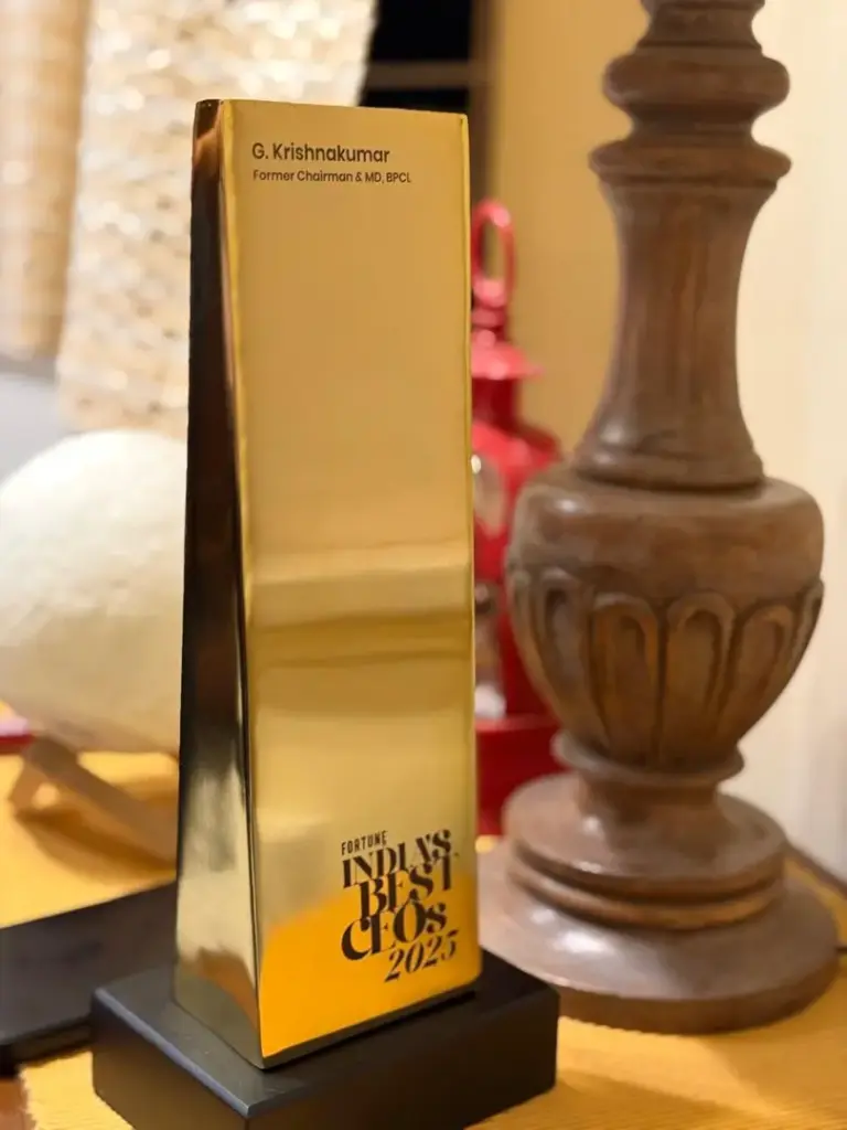 "BPCL award recognition trophy showcasing excellence in the energy sector."